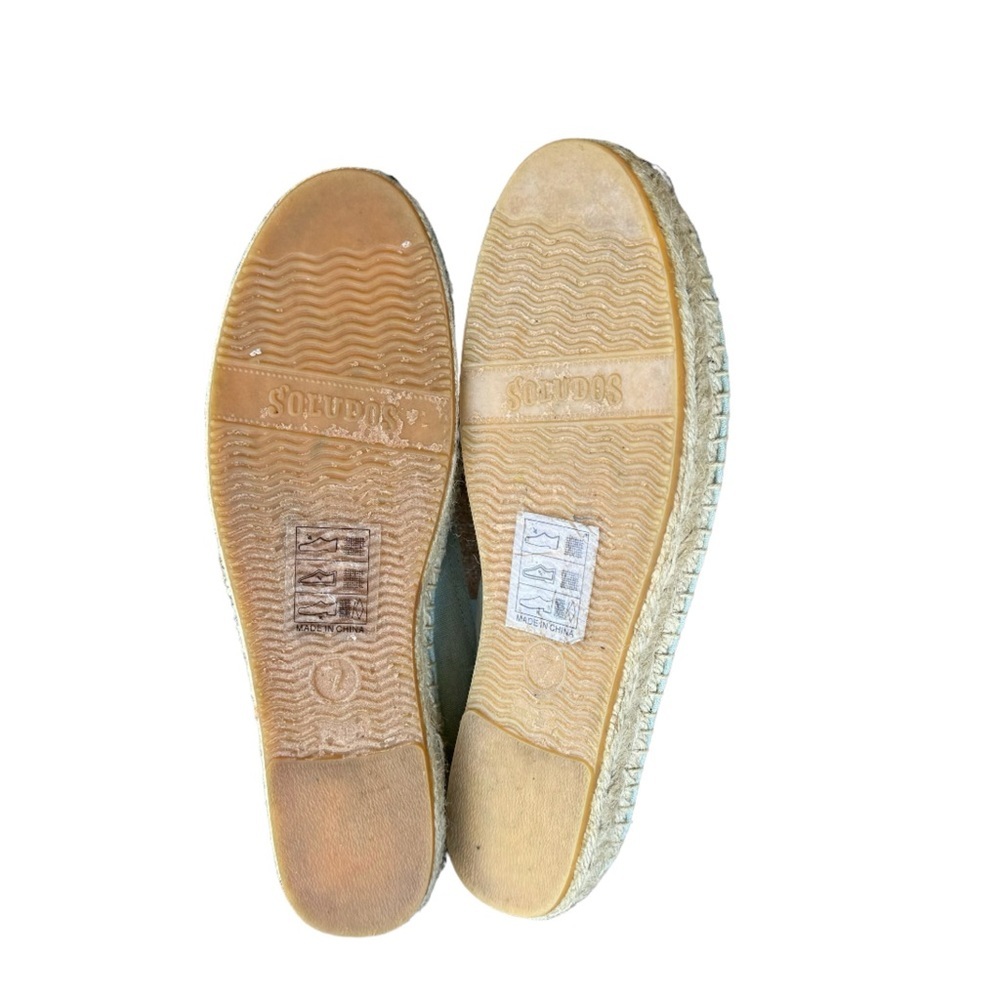 Soludos Light Blue Lemon Embroidered Loafers - Picture 8 of 9